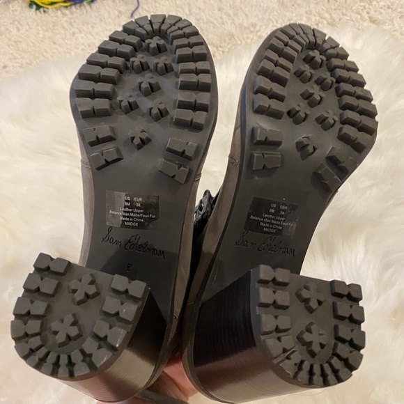 Sam Edelman Lace-up Platform Boots. Gray/Brown. Sz 8 - Picture 5 of 10